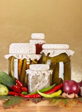 Vegetable preserves Stock Photos