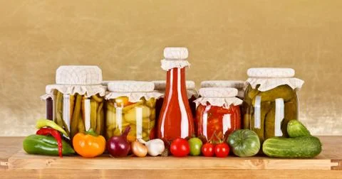 Vegetable preserves Foto stock