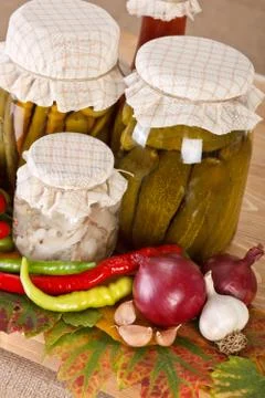 Vegetable preserves Stock Photos