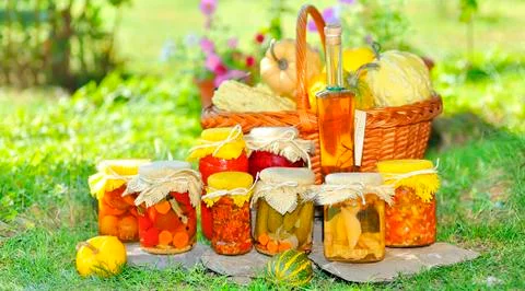 Vegetable preserves Stock Photos
