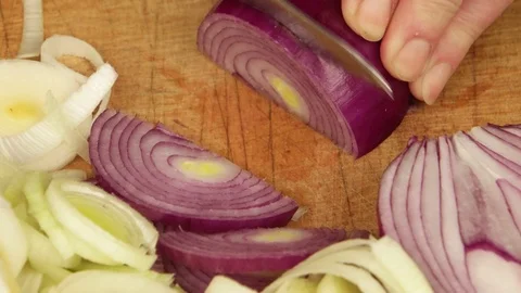 Vegetable processing for cooking Stock Footage 82930569