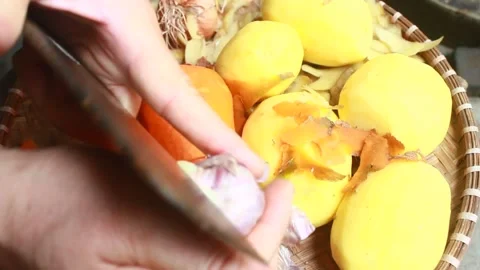 Vegetable processing Stock Footage 302159646