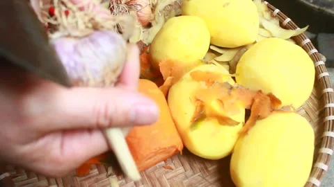 Vegetable processing Stock Footage 302159648