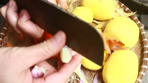 Vegetable processing Stock Footage 302159650