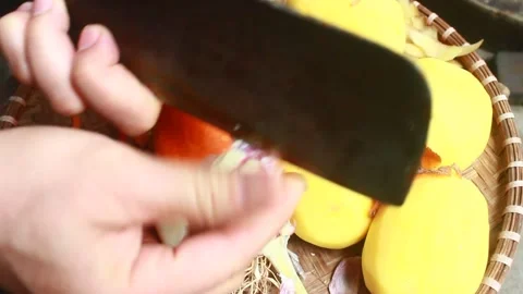 Vegetable processing Stock Footage 302159663