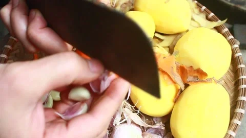 Vegetable processing Stock Footage 302159664