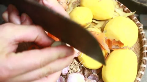 Vegetable processing Stock Footage 302159668