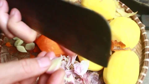 Vegetable processing Stock Footage 302159680