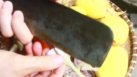 Vegetable processing Stock Footage 302159687