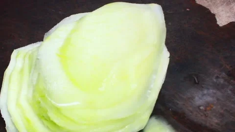Vegetable processing Stock Footage 302159806