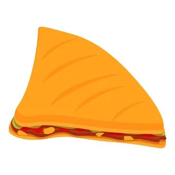 Vegetable quesadilla icon cartoon vector. Mexican party meat イラスト素材