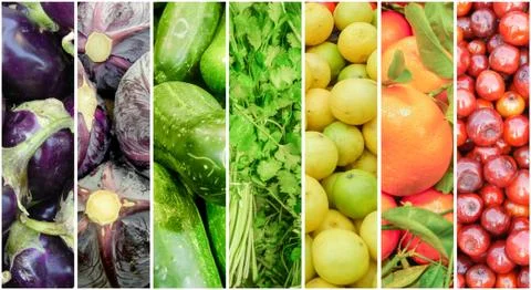 Vegetable Rainbow filtered Illustrazione stock