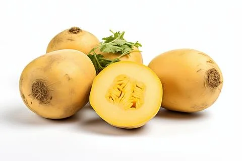 Vegetable, raw potatoes on white background, isolated. Stock Photos