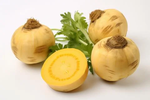 Vegetable, raw potatoes on white background, isolated. Stock Photos