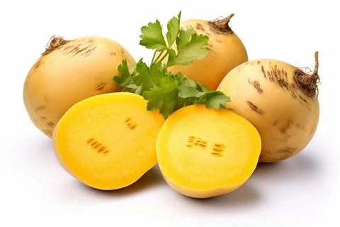 Vegetable, raw potatoes on white background, isolated. Stock Photos