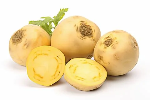 Vegetable, raw potatoes on white background, isolated. Stock Photos