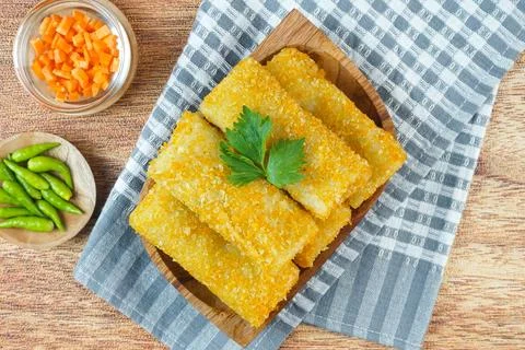 Vegetable Risoles, in Indonesia known as Risoles sayur Stock Photos