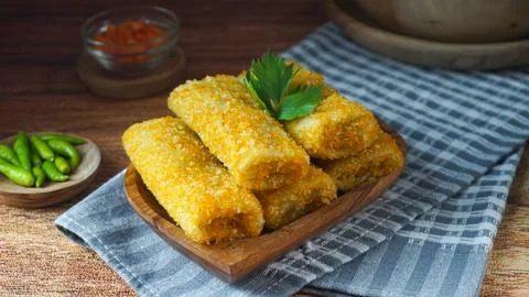 Vegetable Risoles, in Indonesia known as Risoles sayur Stock Photos