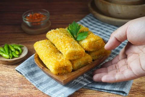 Vegetable Risoles, in Indonesia known as Risoles sayur Stock Photos