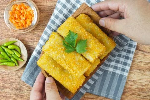 Vegetable Risoles, in Indonesia known as Risoles sayur Stock Photos