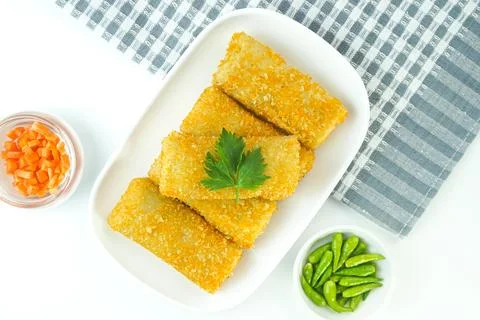 Vegetable Risoles, in Indonesia known as Risoles sayur Stock Photos