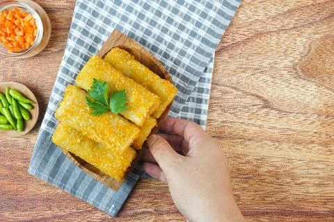 Vegetable Risoles, in Indonesia known as Risoles sayur Stock Photos