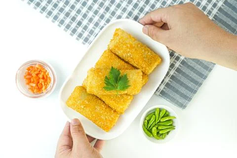 Vegetable Risoles, in Indonesia known as Risoles sayur Stock Photos