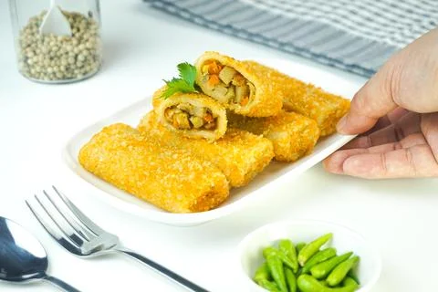 Vegetable Risoles, in Indonesia known as Risoles sayur Stock Photos