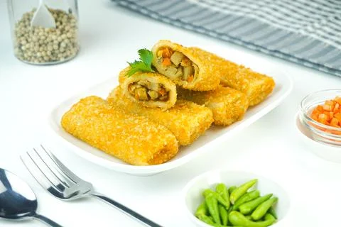 Vegetable Risoles, in Indonesia known as Risoles sayur Stock Photos