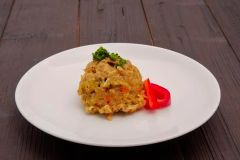 Vegetable risotto on a table Foto stock