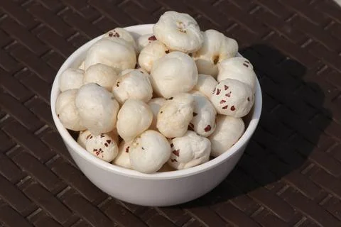 Vegetable roasted white round nuts Stock Photos