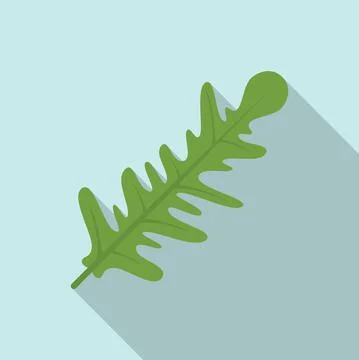 Vegetable rucola icon flat vector. Arugula salad Illustrazione stock