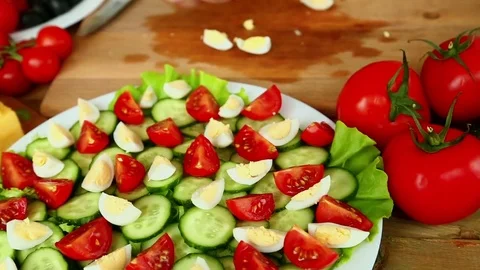 Vegetable salad 27 Stock Footage 79360984