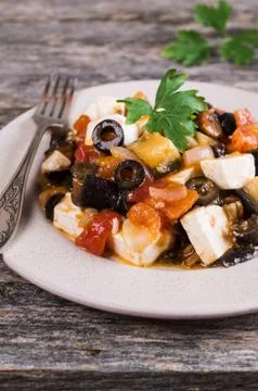 Vegetable salad with cheese Stock Photos