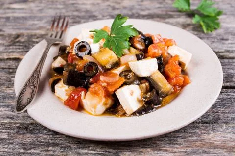 Vegetable salad with cheese Stock Photos
