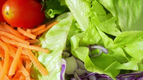 A vegetable salad in close-up. Stock Footage 276690293