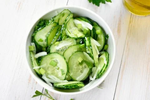 Vegetable salad from cucumber 写真素材