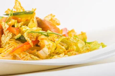 Vegetable salad with fish Stock Photos