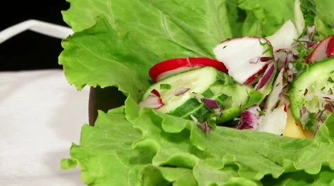 Vegetable Salad Video stock 52390143