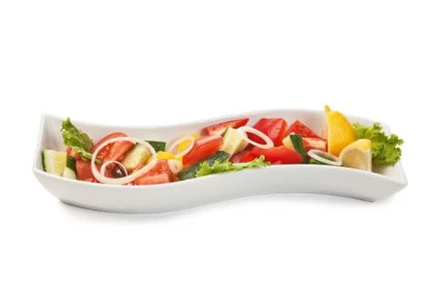 Vegetable salad  isolated Stock Photos