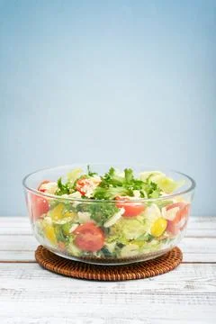 Vegetable Salad with parmesan Stock Photos