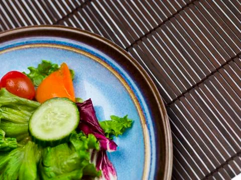 Vegetable salad on a plate Stock Photos