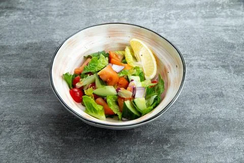 Vegetable salad in plate Stock Photos