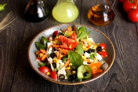 Vegetable salad for slimming Stock Photos