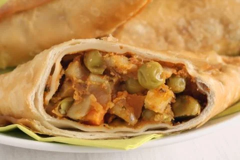 Vegetable samosas Stock Photos