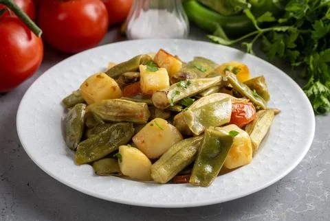 Vegetable saut made with summer vegetables. Stock Photos