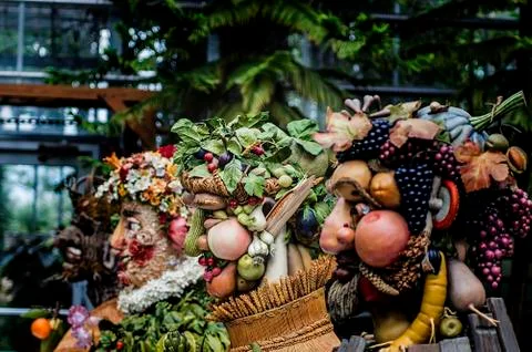 Vegetable Sculptures Stock Photos