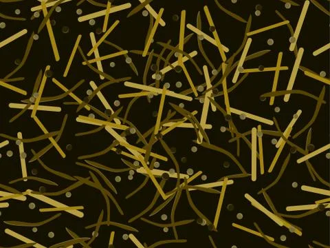 Vegetable seamless pattern with asparagus, pea pods, olives and beans. Organi Stock Illustration