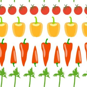 Vegetable seamless pattern Illustrazione stock