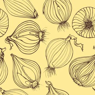 Vegetable seamless pattern Stock Illustration